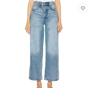 Grlfrnd Norah Crop Wide Leg Jeans in Bluebird in Light Wash Size 26